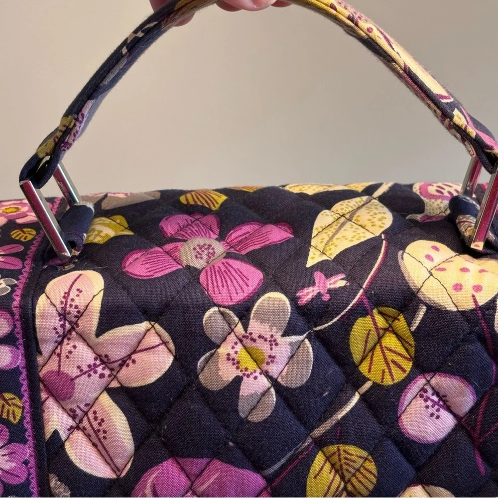 Vera Bradley Blue Purple Floral Quilted Women's Multi-purpose Bag